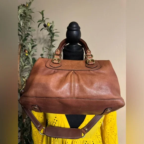 Vintage Coach Tan Leather Satchel - Picture 3 of 12